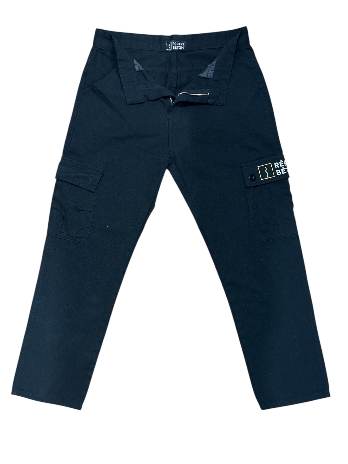 Pantalon de travail cargo Noir Répare Béton - Grandeur 38